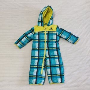 Rugged Bear Winter Infant Snowsuit Blue Plaid 6-9 Months